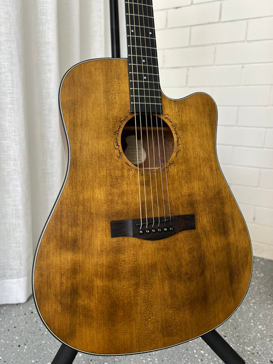SQOE Dreadnaught Solid Spruce Top Acoustic Guitar