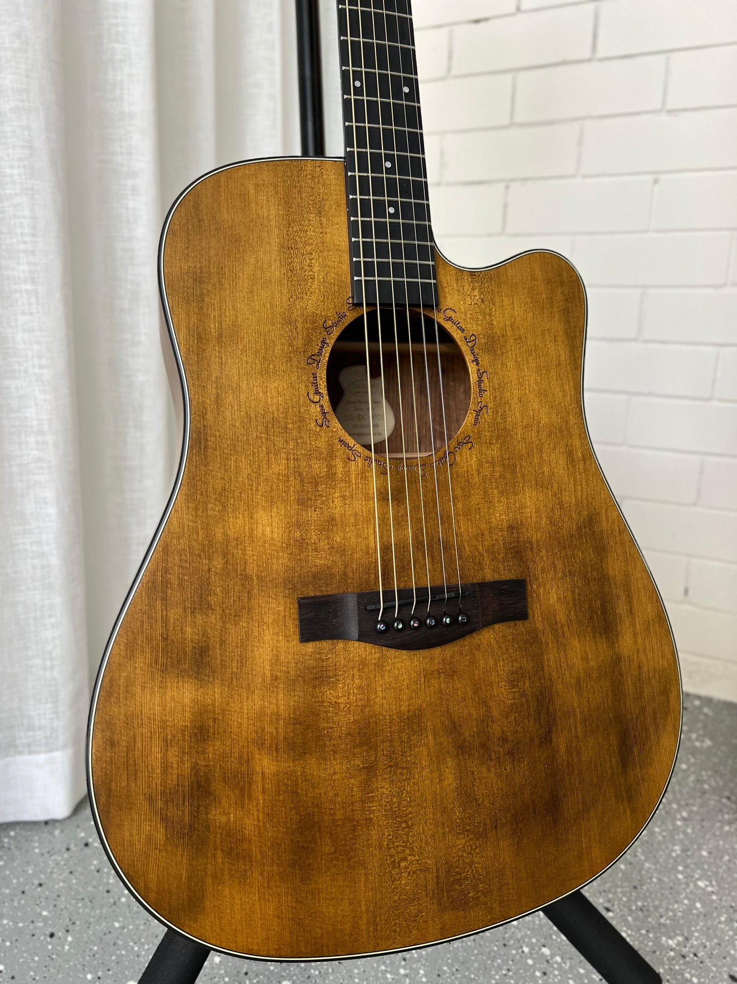 SQOE Dreadnaught Solid Spruce Top Acoustic Guitar