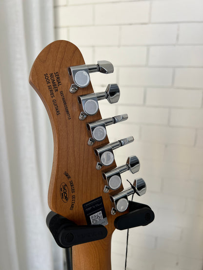 SQOE SEST600 S-Style Electric Guitar with HSS Pickups